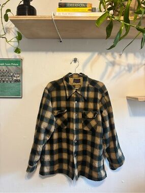 Vintage Pendleton Men's Plaid Wool Shirt Jacket